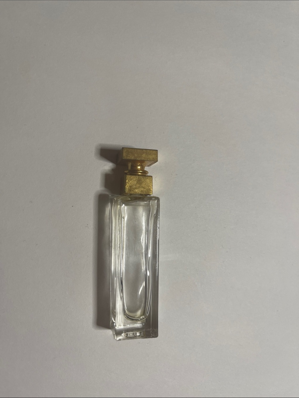 5th Avenue Empty  Glass Mini Perfume Bottle with Gold-Tone Cap. .Was 12 fl oz